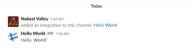 Slack Message