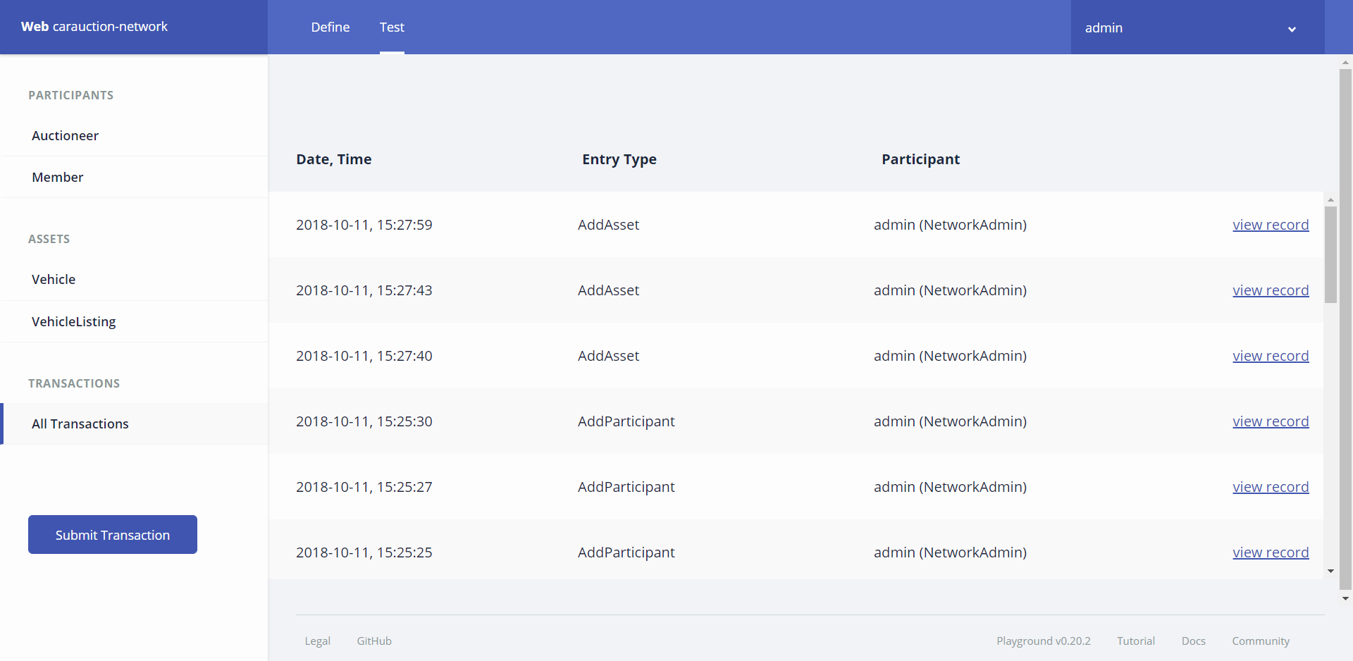 Transaction History